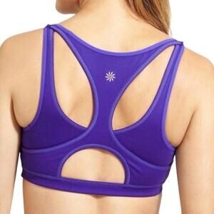 Athleta Triple Dare‎ Bra Purple Blue Bra Strappy Back Sports Bra Purple Paradise